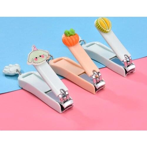 1Pc Nail Clippers Manicure Knife Tools Random Color Creative Cartoon Nail Clippers Cute Pattern Large Stainless Steel Home Girls