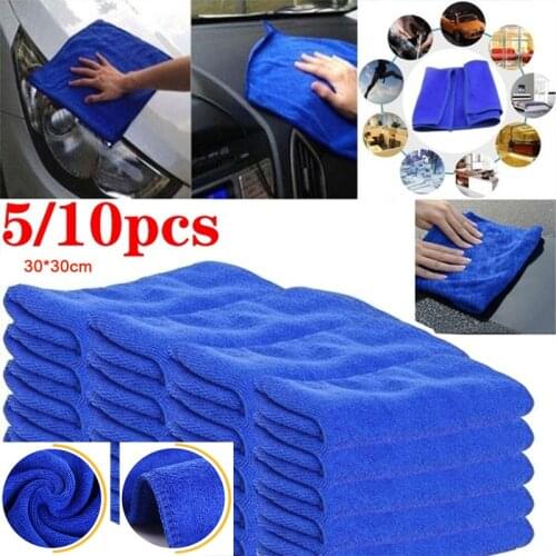 10 Pcs Kitchen Towel Microfiber Cloth Fish Scale Magic Cleaning Rags For Car Glass Dish Dust Dishcloth Household Cleaning Tools