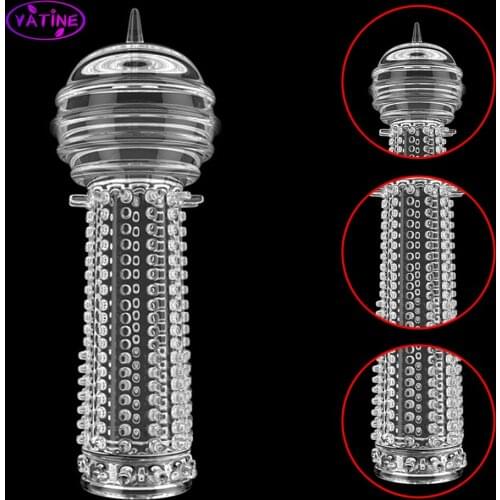 Male Sex Toys Penis Ring Pump Sex Tools For Couples Men Cock Sleeve Penis Extender Enlargement Erotic Reusable Condom 5PCS
