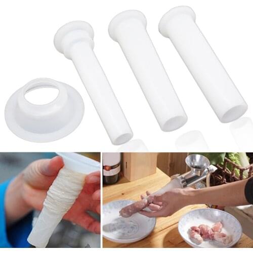 3pcs Meat Grinder Sausage Stuffer Filling Tubes Manual Sausage Stuffer Tools DIY Sausage Maker Funnels Nozzles Kitchen Gadges