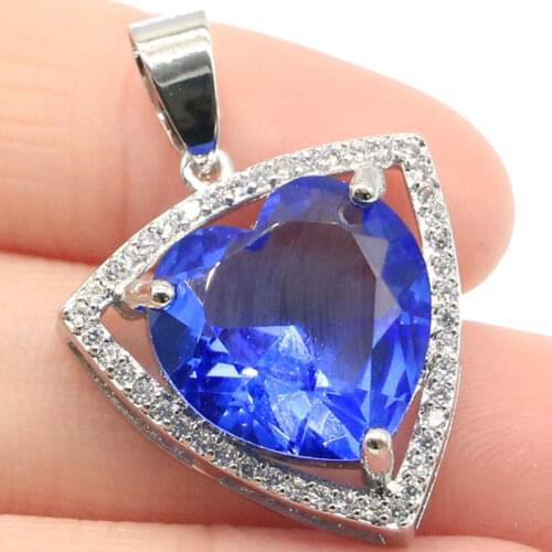 35x22mm Highly Recommend Drop Created Green Peridot Zircon for Women Drop Shipping Silver Pendant