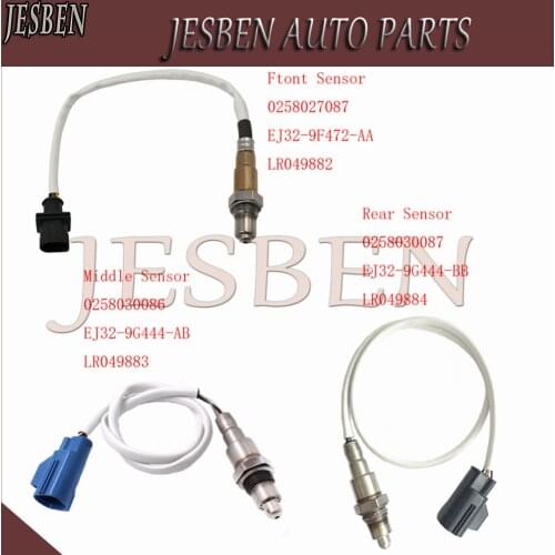 3X 0258027087 0258030086 0258030087 Front Middle Rear Lambda O2 Sensor For LAND ROVER RANGE ROVER EVOQUE DISCOVERY SPORT 2.0 4x4