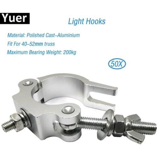 50Pcs/Lot Aluminum Lamp Hook Load Bearing 200kg Carf 40-52mm LED Par Moving Head Light Professional DJ Disco Stage Light Hook