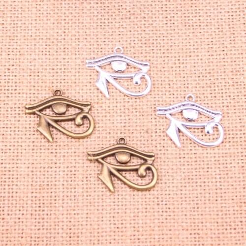 8pcs Ancient Egypt Eye Of Horus Charms Metal Pendants for Bracelet and Necklace Jewelry DIY Handmade 33*27mm