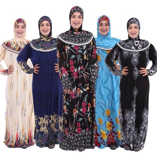 Arabic Saudi Robe Hijab Dress Dubai Islamic Abaya Namaz Vetement Musulman Femme Moroccan Caftan Evening Muslim Clothes Women