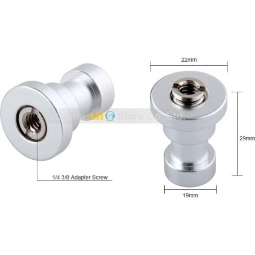 10 Pieces Silver Metal 1/4 and 3/8 Tripod Adapter Screw Camera Flash Light Stand Bracket Holder Photo Studio Accessories