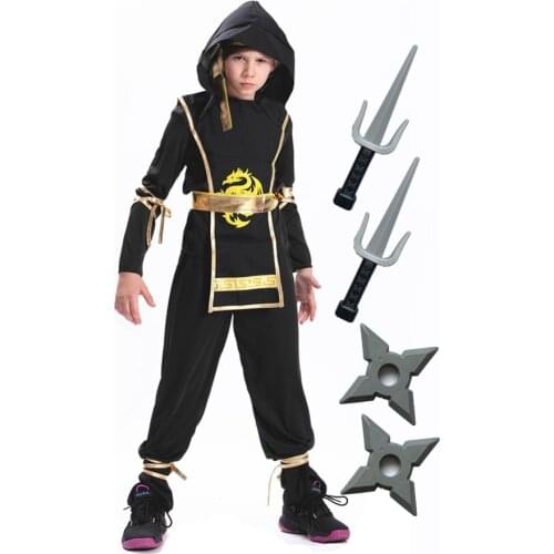 Ninja Cosutme For Boys Cosplay New Year Purim Halloween Carnival Fancy Dress Children Suit Clothes Set Gift
