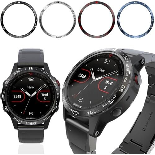 For Garmin Fenix 5 Scale Bezel Ring Replacement Adhesive Cover Stainless Steel Watch Bezel Ring For Men Women Smart Watch Parts