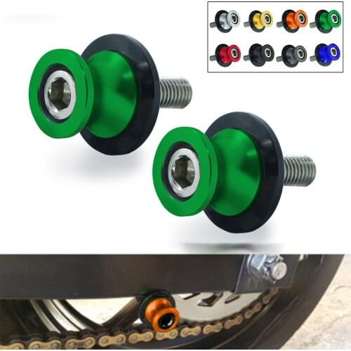 For KAWASAKI Z400 Z650 Z750 Z800 Z900 Z900RS Z1000 Z1000SX NINJA400 1000 650 ZX6R ZX10R 250R Swing ArmSliders Spools Stand Screw