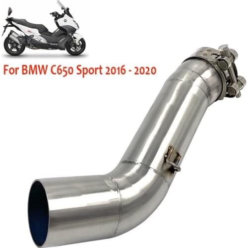 Exhaust Muffler Modified Escape Middle Connection Link Pipe Slip On for BMW C650 Sport 2016 2017 2018 2019 2020 C650 SPORT