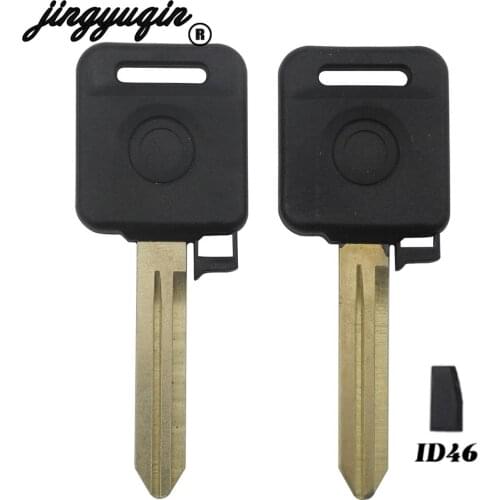 Jingyuqin 10pcs/lot New Styling Car Chipped Transponder Key for NISSAN Teana Tiida Qashqai X-Traili With Chip N46 ID 46 Car
