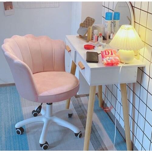 Net red petal chair anchor live computer chair pink girl cute bedroom desk can be raised and lowered student backrest lazy chair