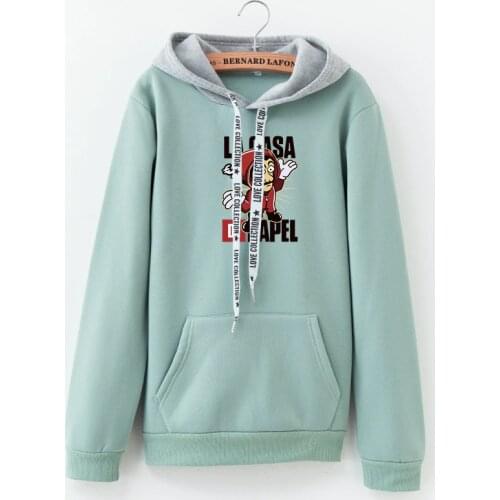 LANSHANQUE 2019 New Cartoon Print Autumn Warm Woman Sweatshirt Fashion Plus Size Hoodies Women Tops