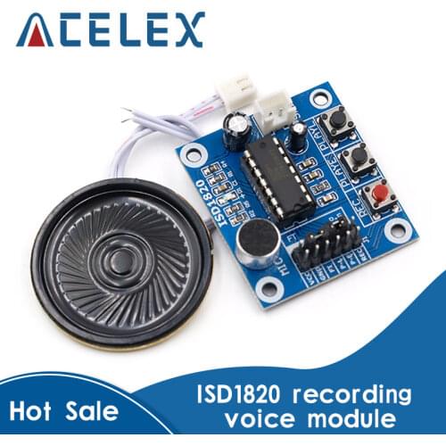 ISD1820 recording module voice module the voice board telediphone module board with Microphones + Loudspeaker