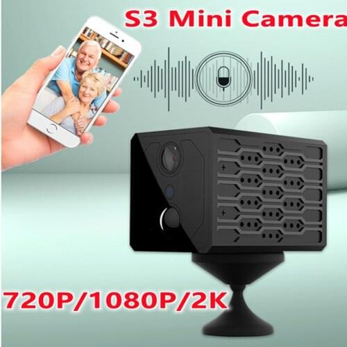 New S3 Mini 2K/1080P/720PCamera Remote Control Night Vision Mobile Detection Video Surveillance Wifi Cam Home Security