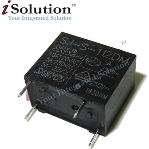 Original New SANYOU Relay SJ-S-105DM SJ-S-112DM SJ-S-124DM 5A 250VAC 4PIN 5VDC 12VDC 24VDC Power Relay