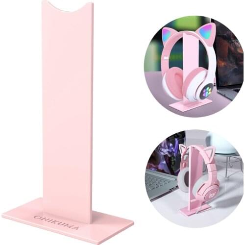 Computer Gaming Headset Display Stand Detachable Headphones Holder for ONIKUMA K9 Pink Cat Ear Headset Desktop Bracket