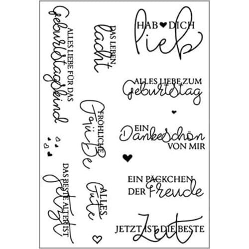 German DIY Silicone Clear Stamp Cling Seal Scrapbook Embossing Album Decor Craft