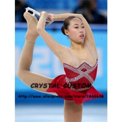 Professional Custom Figure Skating Dresses Girls Graceful New Brand Ice Skating Dresses For Competition Crystal DR3843