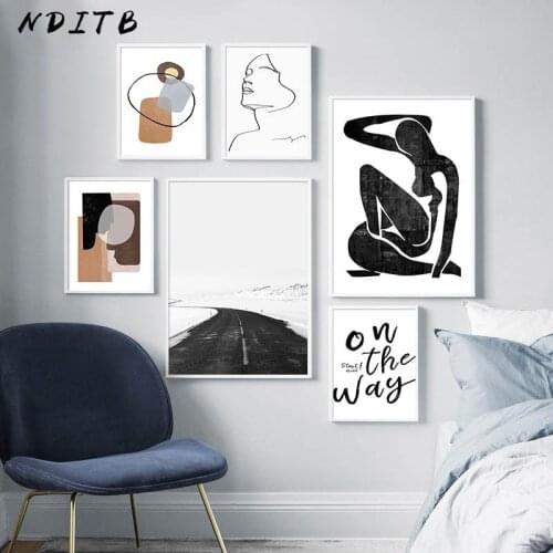 Scandinavian Contemporary Art Picture Geometric Abstract Shape Poster Wall Art Canvas Print Painting Modern Living Room Decor