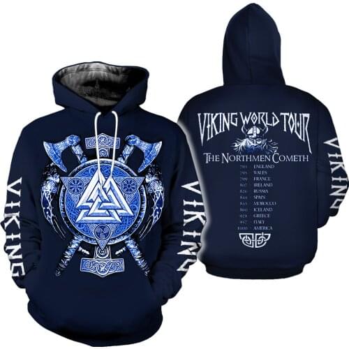 Viking Word Tour 3D Printed Unisex Deluxe Hoodie Sweatshirt Pullover Casual Tracksuit Harajuku Streetwear Tops Sudadera Hombre