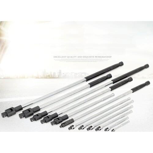 1Pc Cr-V 1/4" 3/8" 1/2" Breaker Bar Socket Drive 6-24" Inch Handle 180 Degree Flex Head Socket Wrench Bar Hand Tool