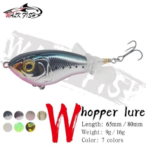WALK FISH Fishing Lure 65mm/9g 80mm/16g Topwater Floating Rotating Tail Artificial Hard Bait Lifelike Jointed Swimbaits Tackle