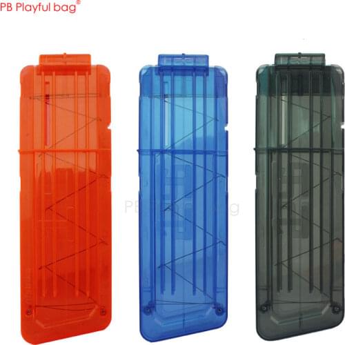 Playful bag Blue/Orange/black soft bullet magazine Reload Clip Kids toys accessory 15pcs Soft bullets magazine clip CS toys ID45