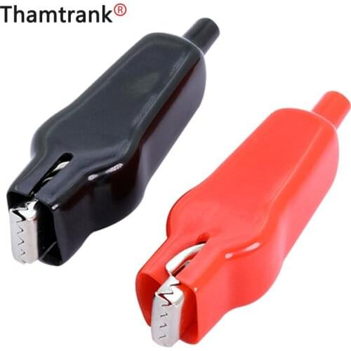 100pcs/lot 65MM 20A Sheathed Alligator Clips DIY Electrical Test Leads Clips Battery Test Probe Clamp Wire Connector 50 Pairs