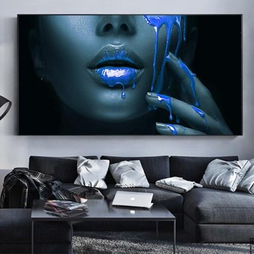 5 d diy diamond painting Black Africa Woman Blue Lip Portrait mosaic Cross stitch full square round diamond embroidery,EE1660