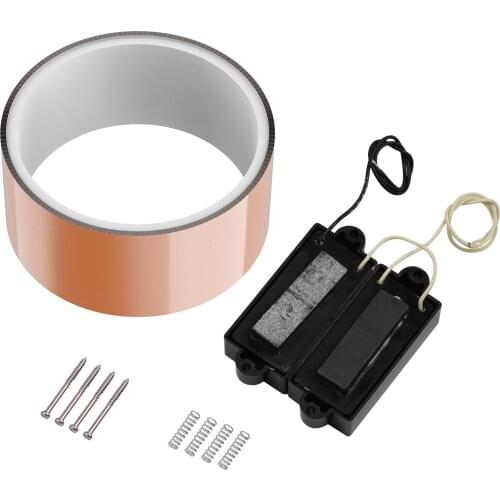 5cm*2m / 2inch*6.6FT Adhesive Conductive Copper Foil Shielding Tape - Single Side Conductive + 2pcs Black 4 String P Bass Bridge