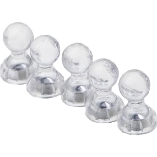 6pcs Transparent Colorless Magnetic Plastic Thumbtack Whiteboard Message Sticker