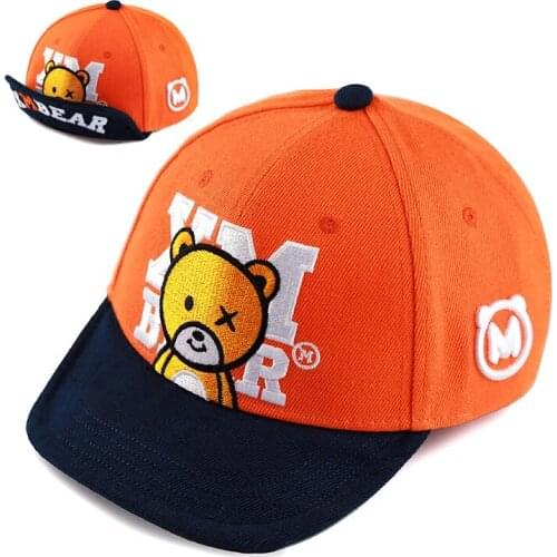 2018 Unisex Top Quality XMBEAR Embroidery Baseball Cap Snapback Flat Brim Turn Up Brim Caps Gay Bear Hat Circumference: 56-63 cm