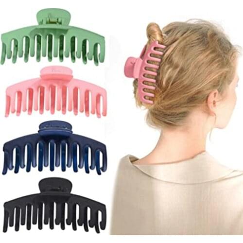 11CM Large Acrylic Frosted Grab Clip Hair Clip Simple Keel Hair Claw Customized Combination