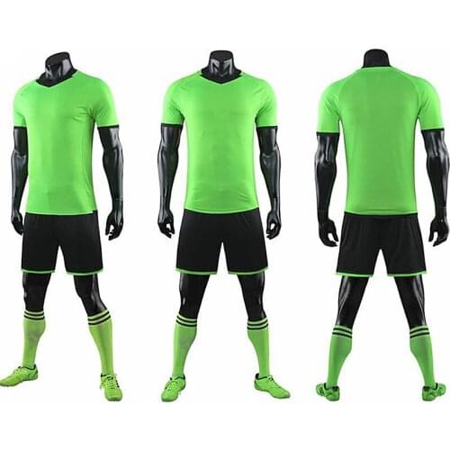 Adult Children Football Jerseys Two-pieces Boys Girl Blank Soccer Clothes Sets Kids Football Uniforms Soccer Tracksuit Jersey
