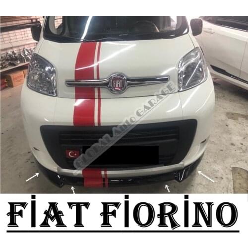 For Fiat Fiorino Front Bumper Attachment Lip 2003-2020 Piano Glossy Black Splitter Diffuser Universal Spoiler Bumper Mud Flaps