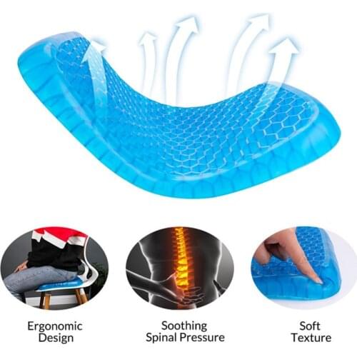 1 PCS Breathable Ass Cushion Ice Pad Gel Pad Non-Slip Wear-Resistant Durable Soft And Comfortable Cushion For Pressure Relief