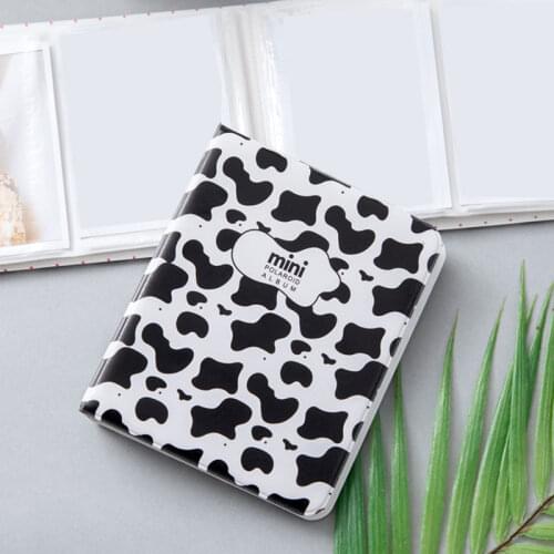 Cow Pattern Photo Album 64 Pockets 3inch Polaroid Album Instax Scrapbooking Mini Photocard Holder Picture Collect Book Card Hold
