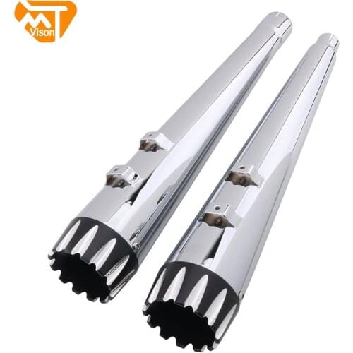 Motorcycle Exhaust Pipe Muffler Slip-On For Harley Touring Bagger Models Dresser Road King Electra Glide Street Glide 2017-2021