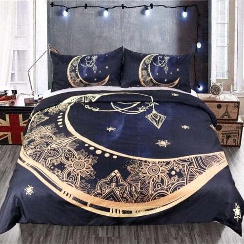 Sun Moon and Stars 3D Bedding Set Duvet cover set Twin queen king Beautiful pattern Real effect