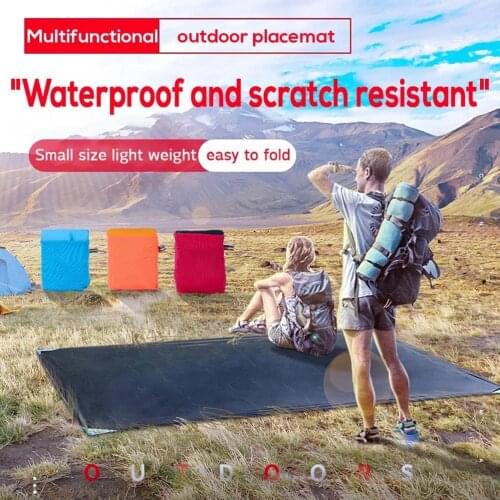 Foldable Outdoor Travel Camping Mat Moisture-Proof Waterproof Solid Nylon Picnic Mat Foldable Lawn Mat Beach Mat Crawling Mat