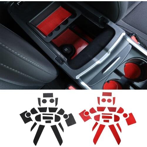 Real Carbon Fiber Door Mats Gate Slot Mat Cup Pads Cover Decoration Trim Fit for Dodge Charger 2015-2021 Car Accessories