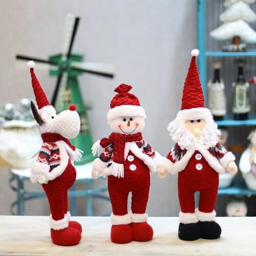 Creative Christmas Snowman Old Man Deer Cloth Doll Ornament Hotel Window Decoration Props Home Craft Shooting