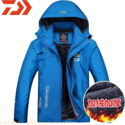2020 NEW Fishing Jacket Daiwa Fleece Winter Waterproof Warm Fishing Clothing Windbreak Overcoat Outdoor Mountaineering Jacket