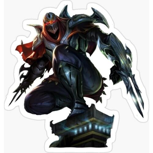 League of Legends LOL Zed The Master of Shadows Vinyl Decals for Laptop Car Stickers Poster-sticker Cool and Creative