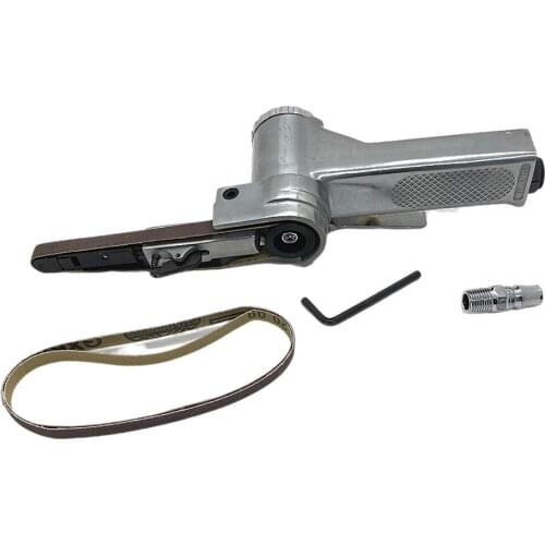 Small Pneumatic Sand Belt Machine 10*330 Air Belt Sander Grinding Machine Manual Grinding Polishing Machine with 2 Sand Belts