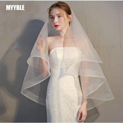 Свадебные короткие фаты MYYBLE China At AliExpress