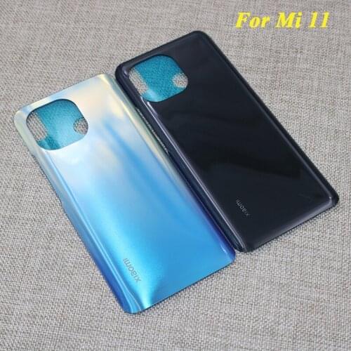 New Battery Back Cover Original For Xiaomi Mi 11 mi11 5G M2011K2C Rear Door Housing Replacement Repair Parts With Logo 6.81 Inch