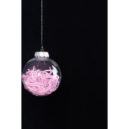 36pcs/pack Diameter=4cm Mini Size Glass Christmas Ball Transparent Glass Globe Christmas Day Decoration