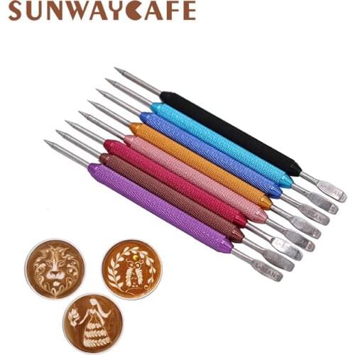 Barista Cappuccino Espresso Coffee Decorating Latte Art Pen Tamper Needle Creative High Quality Fancy Coffee stick tools